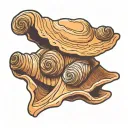 Lonely shell tattoo design idea