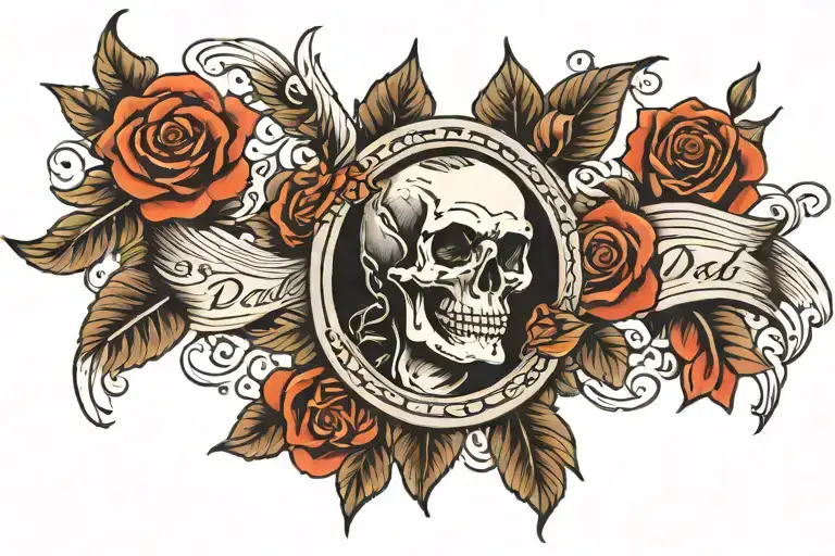 memorial tattoo for dad tattoo design idea