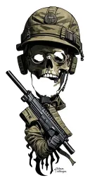 military tattoo design idea