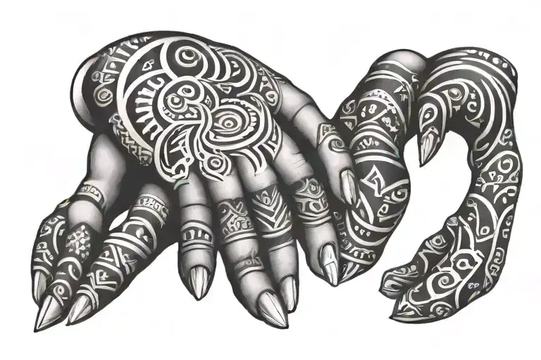 tribal tattoo on knuckles tattoo design idea