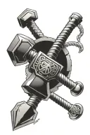 thor hammer   tattoo design idea