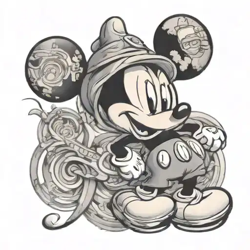 mickey mouse tattoo design idea