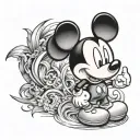 mickey mouse tattoo design idea