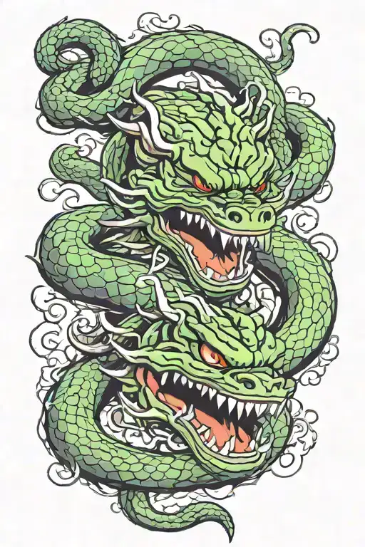 dragon ball z shenron tattoo design idea