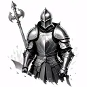 knight in armor dark fantasy  tattoo design idea