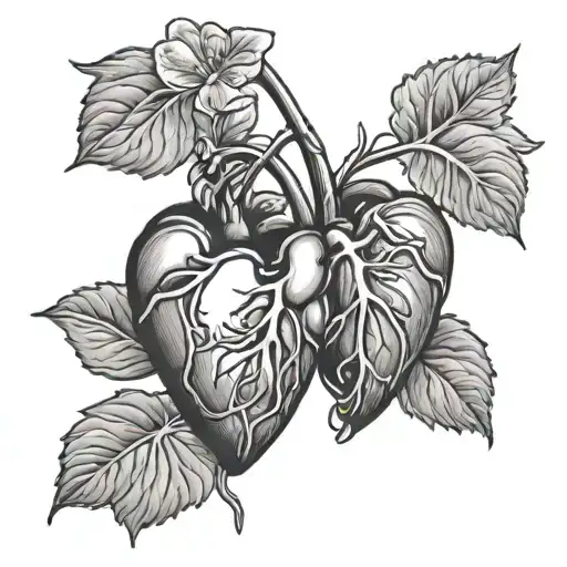 bleeding heart tattoo design idea