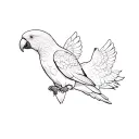 two parrots tattoo design idea