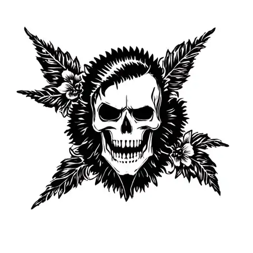 Stencil ganster tattoo design idea
