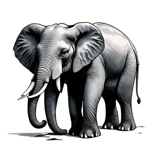 Elephant tattoo design idea
