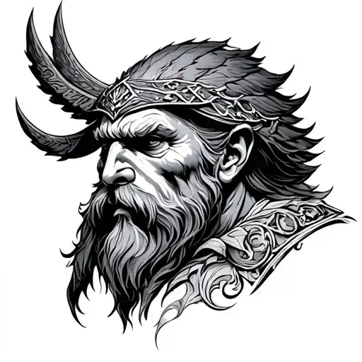 Odin tattoo design idea