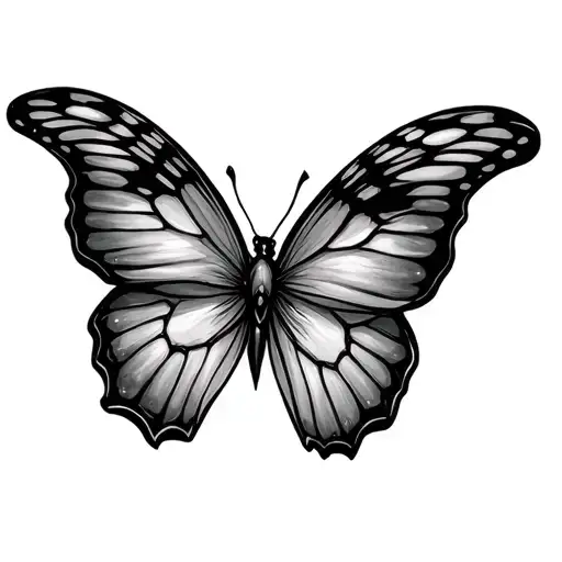Bullet With Butterfly Wings tattoo design idea