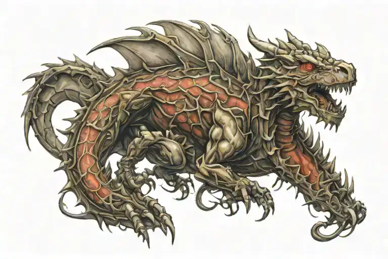 Fallout with a dragon tattoo design idea