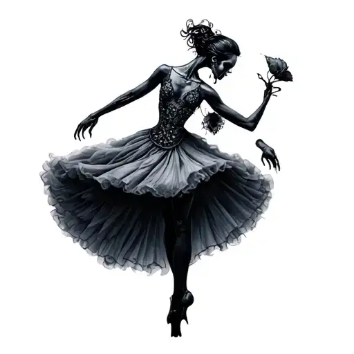 Macabre dance tattoo design idea