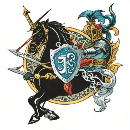  knight of the zodiac  Sagittarius Gemini Pisces  tattoo design idea