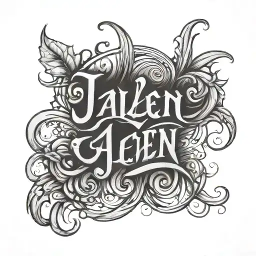 name jalen tattoo design idea