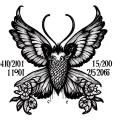 I want to make a tattoo on my left bicep, I want it to contain dates 04/10/2001, 11/25/2006, they are alusi dates tattoo design idea