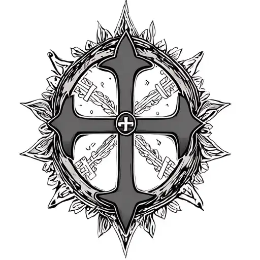 Jerusalem Cross tattoo design idea