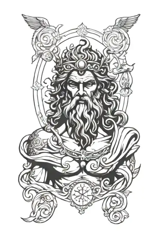 zeus greek mythology tattoo design idea