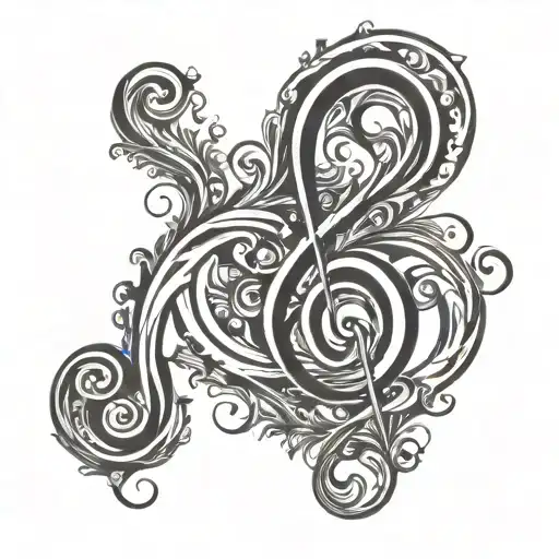 bass clef tattoo design idea