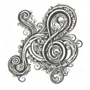 bass clef tattoo design idea