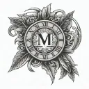 2022 Roman Numerals tattoo design idea