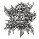 2022 Roman Numerals tattoo design idea