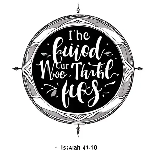 bible verse Isaiah 41:10 tattoo design idea
