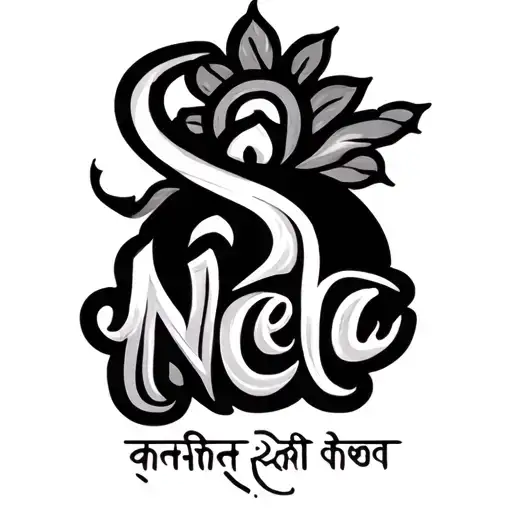 shree  name in hindi and neha name in english tattoo design tattoo design idea