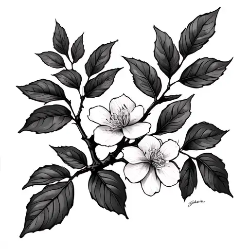 can you design an arm tatto for my right arm that extends from my middle bicep area to my hand of a crepe myrtle branch  tattoo design idea