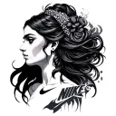 Nike Goddess tattoo design idea