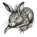 rabbit japanese tattoo design idea