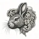 rabbit japanese tattoo design idea