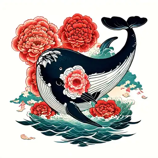 whale meat tattoo design idea