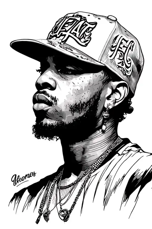 yeat rapper tattoo design idea