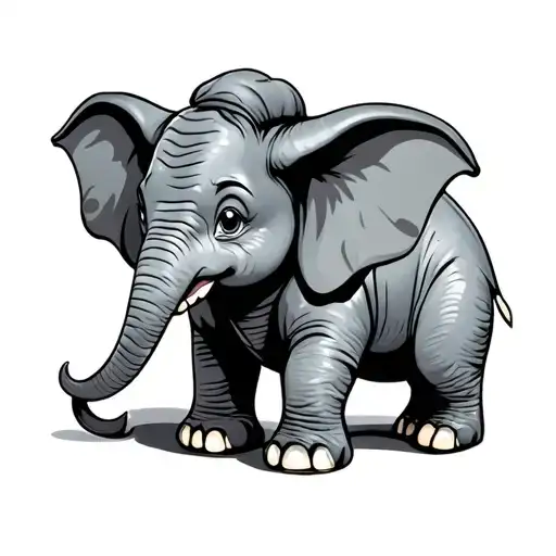 Dumbo tattoo design idea