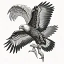 Andean Condor flying tattoo design idea