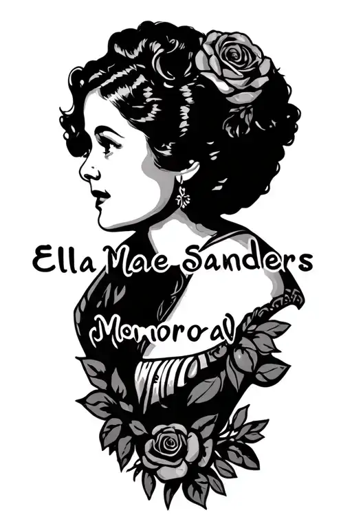 "Ella Mae Sanders" Memorial Mom tattoo design idea