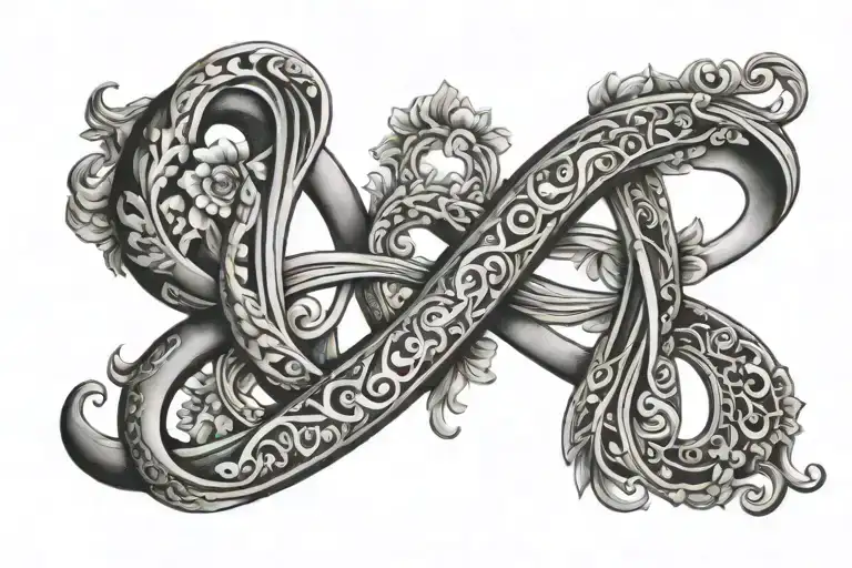 infinity sign , matching grandma granddaughter   tattoo design idea