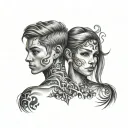 boy and girl cousin relationship  tattoo design idea
