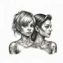 boy and girl cousin relationship  tattoo design idea