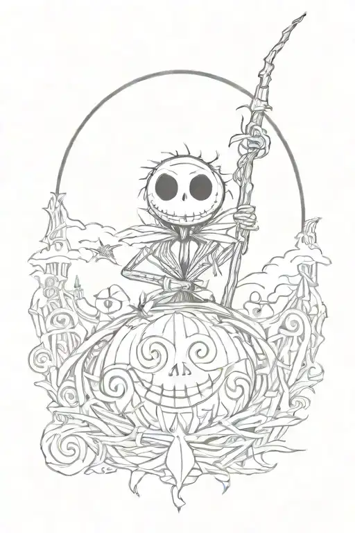 nightmare before Christmas tattoo design idea