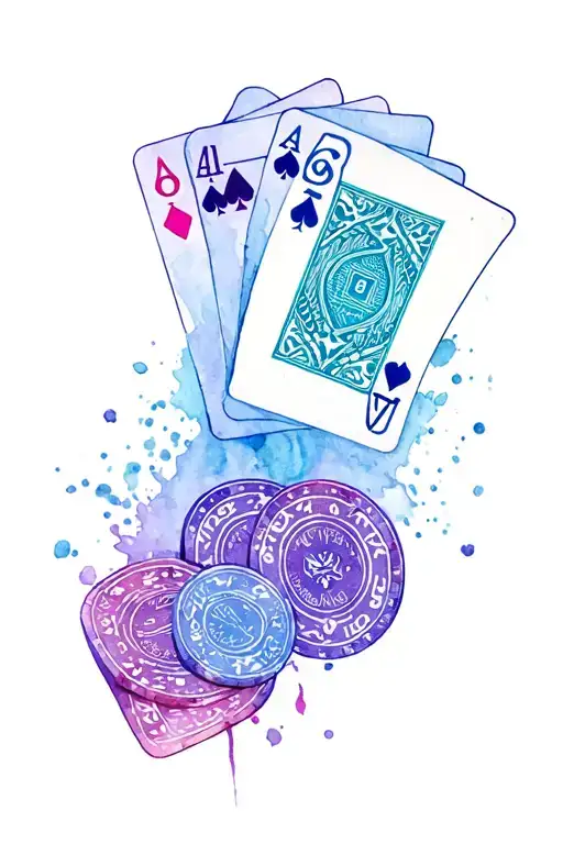 gambling your life tattoo design idea
