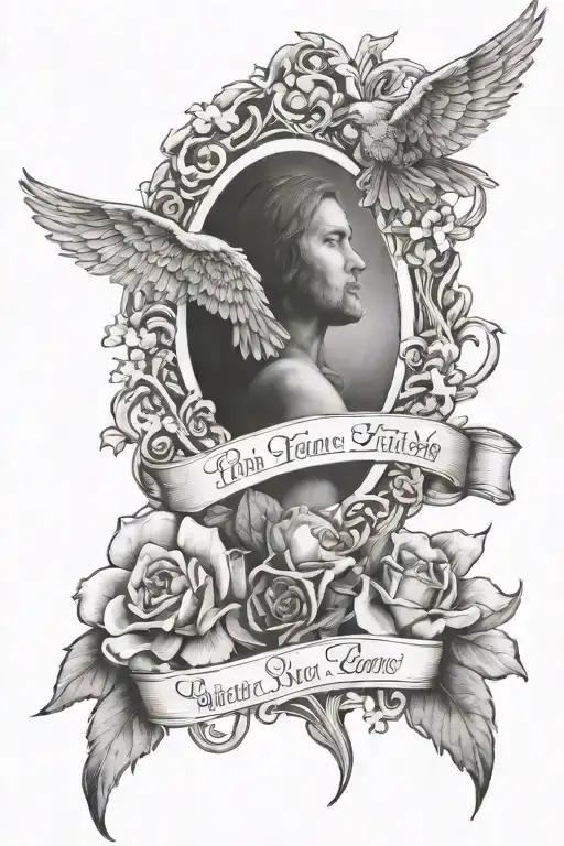 Psalm 23:4 Verse with imagery tattoo design idea