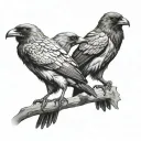 2 headed crow tattoo design idea