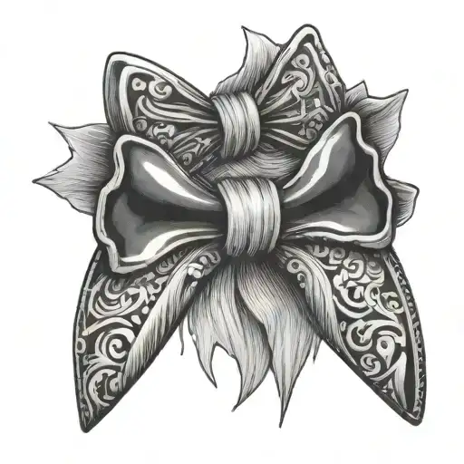 bowtie tattoo design idea