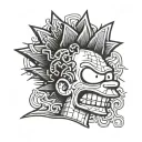 Bart Simpson face tattoo design idea