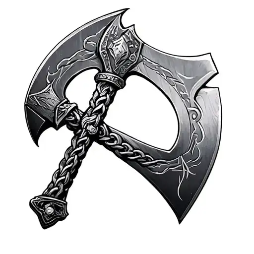Warhammer 40k chainaxe tattoo design idea