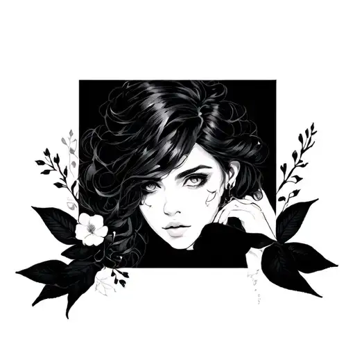 modern dark romance tattoo design idea