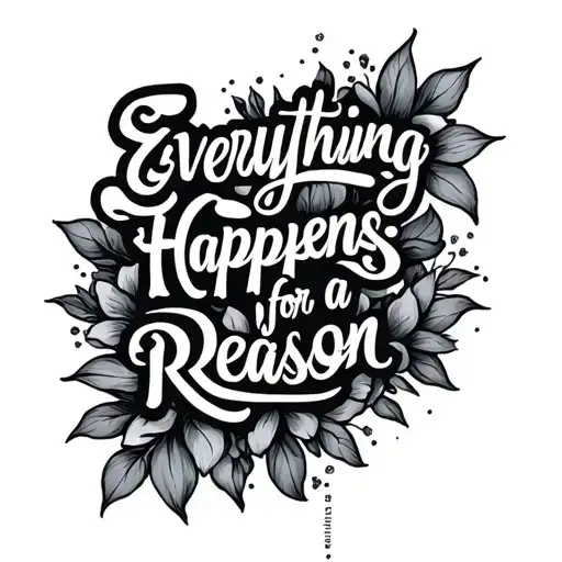 everything happens for a reason tattoo design idea