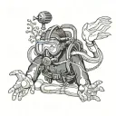 scuba diving tattoo design idea